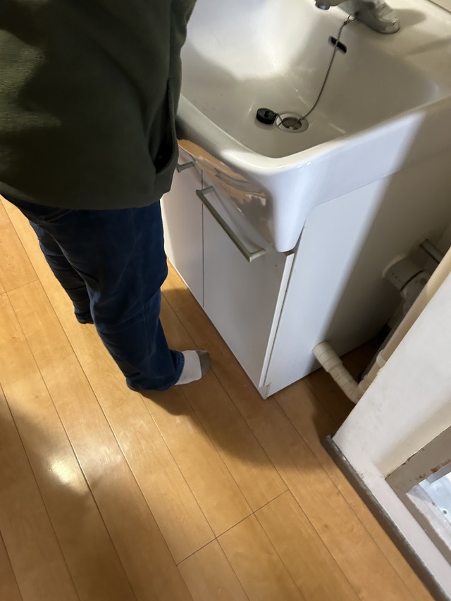 alt="残置物撤去作業時のお客様立ち合い”