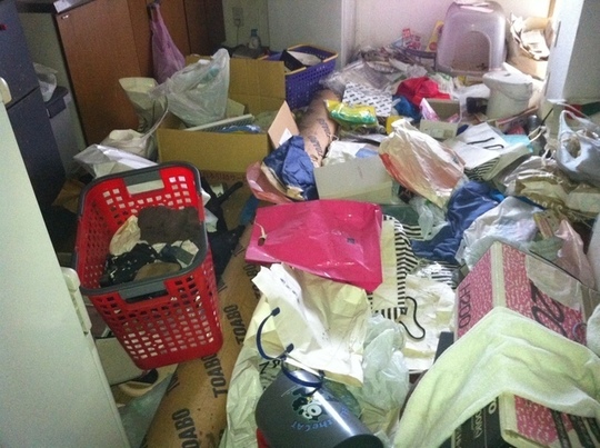 ゴミ屋敷化した部屋